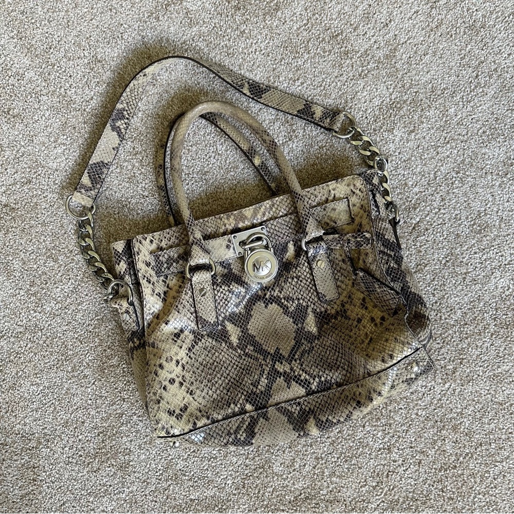 Michael Kors Python Hamilton Shoulder Bag - image 2